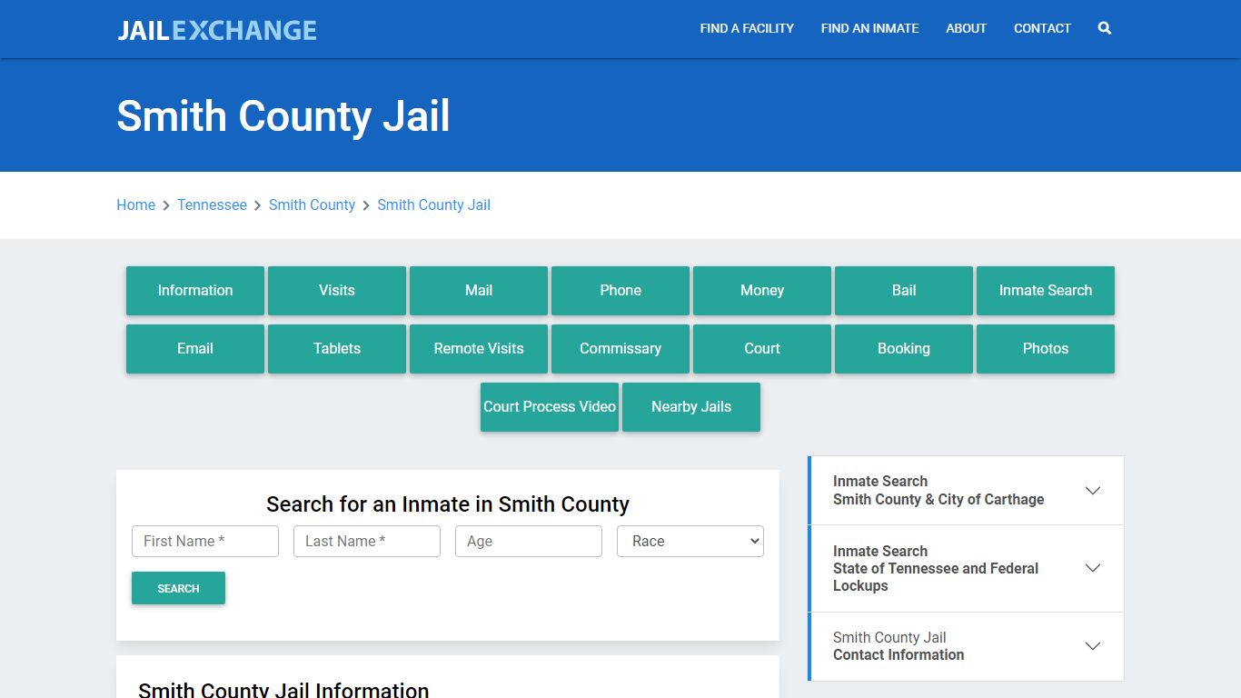 Smith County Jail Roster Lookup, TN, Inmate Search