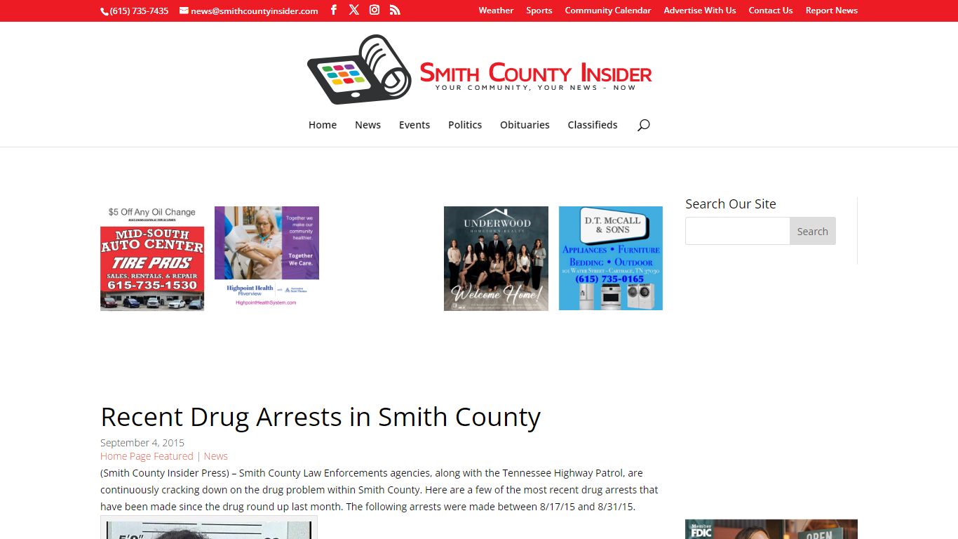 Recent Drug Arrests in Smith County